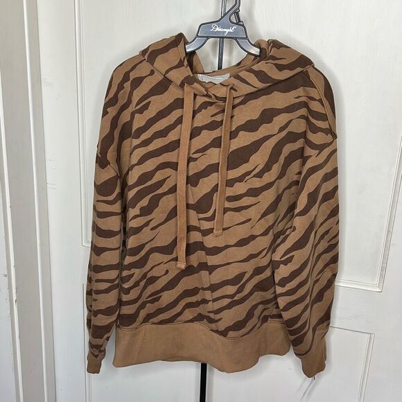Everlane The ReTrack Hoodie Cocoa Tiger Stripe XS - Picture 2 of 11